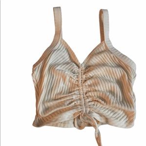 Urban Outfitters Ribbed Cinch Crop Top NWT
